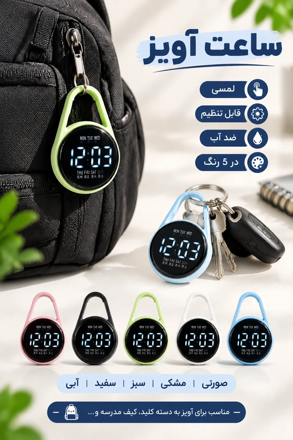 ساعت لمسی آویزدار خارجی
